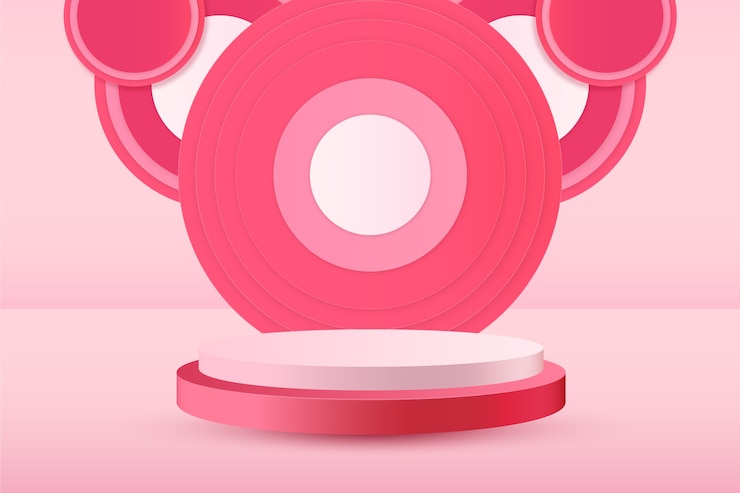Vector gratuito fondo realista del podio en 3d