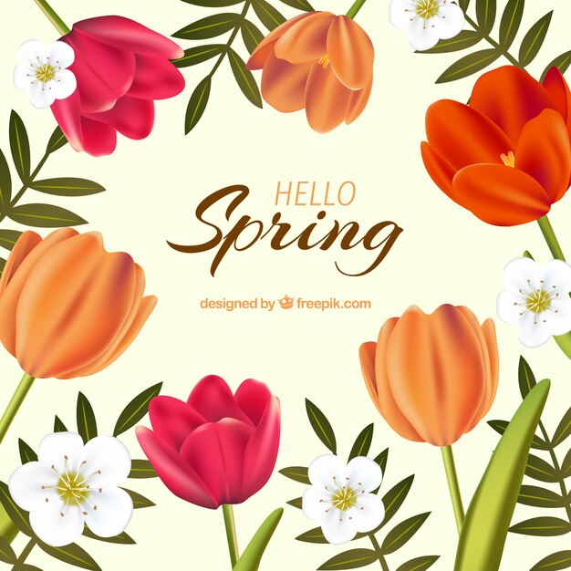 Fondo realista de primavera
