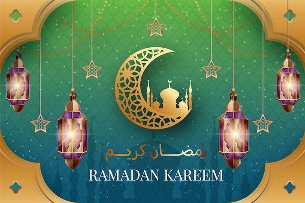 Fondo realista de ramadán