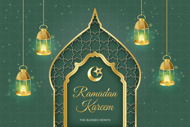 Fondo realista de ramadán