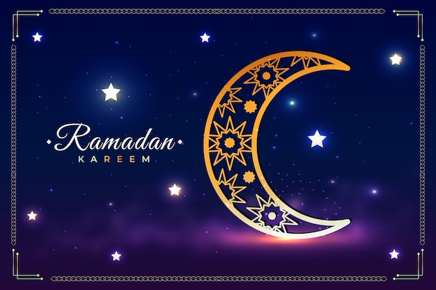 Vector gratuito fondo realista de ramadán