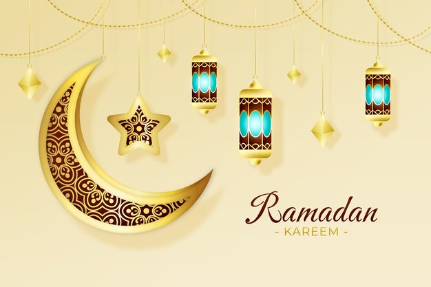 Fondo realista de ramadán
