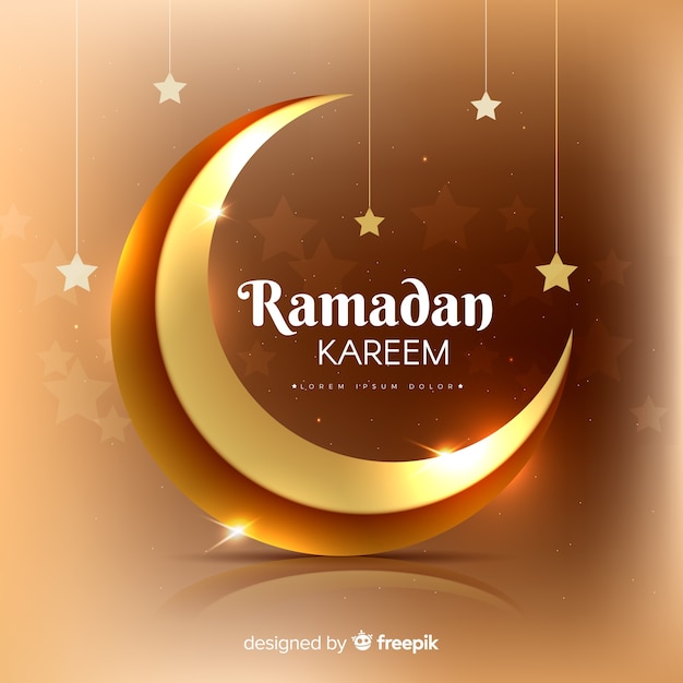 Vector gratuito fondo realista para ramadán