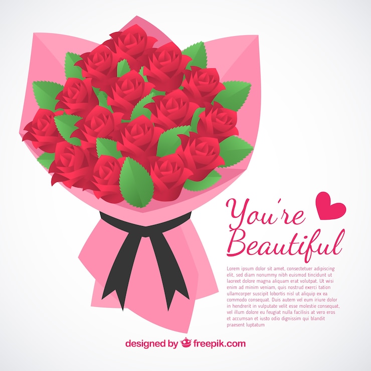 Vector gratuito fondo realista de ramo de rosas