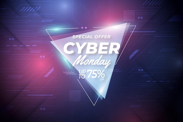 Fondo realista de rebajas de cyber monday