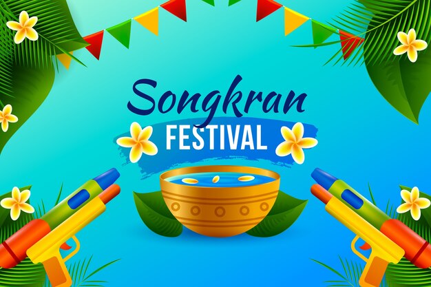 Fondo realista de songkran