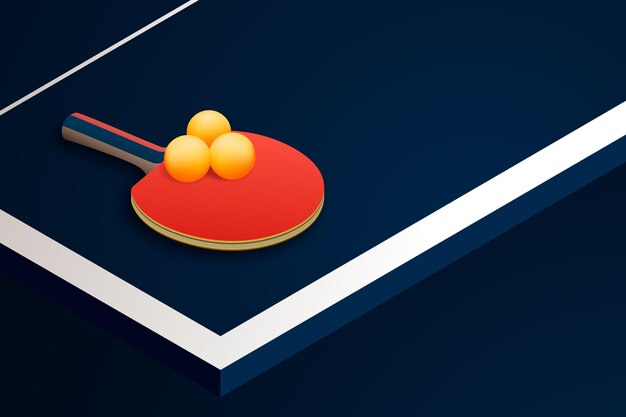 Fondo realista de tenis de mesa