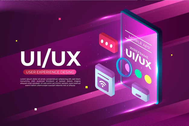 Fondo realista de ui / ux