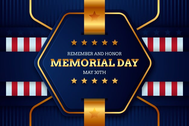 Fondo realista para las vacaciones del Día del Memorial de los Estados Unidos