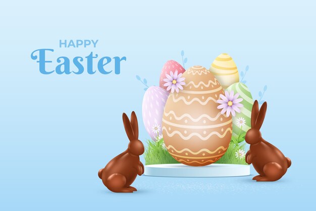 Fondo realista para las vacaciones de Pascua