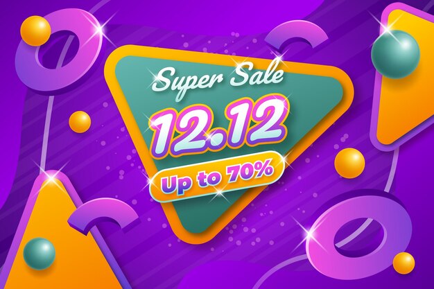 Fondo realista de venta 1212 para publicidad y promoción.