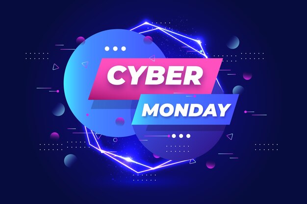 Fondo realista para la venta del cyber monday.