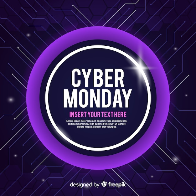 Fondo de rebajas abstracto moderno de cyber monday 