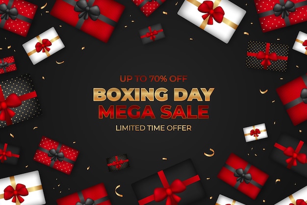 Fondo de rebajas de boxing day realista