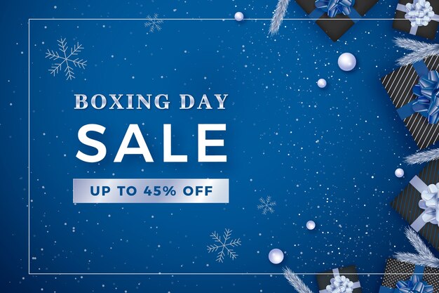 Fondo de rebajas de boxing day realista