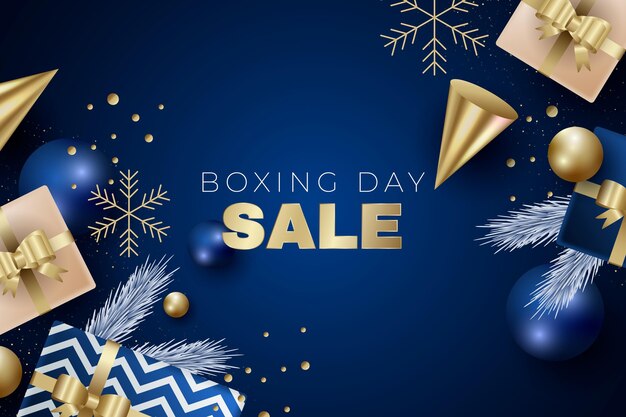 Fondo de rebajas de boxing day realista