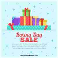 Vector gratuito fondo de rebajas de boxing day