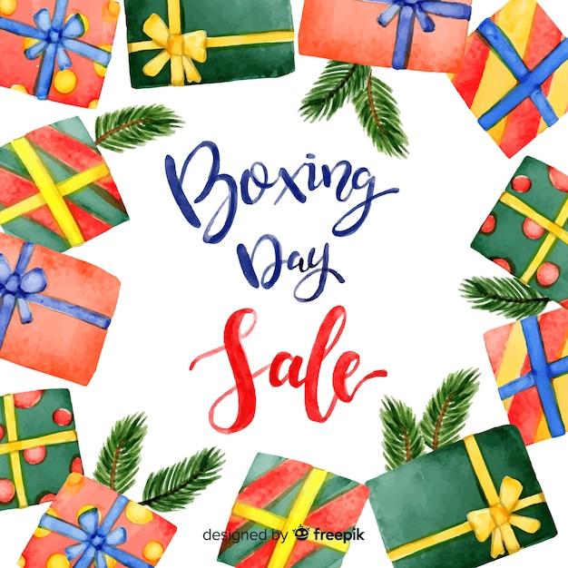 Vector gratuito fondo rebajas boxing day