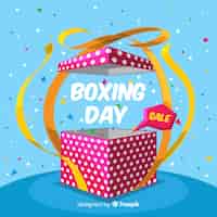 Vector gratuito fondo de rebajas de boxing day
