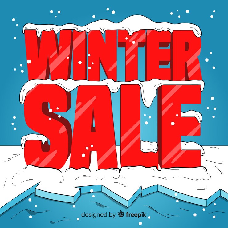 Vector gratuito fondo de rebajas de invierno