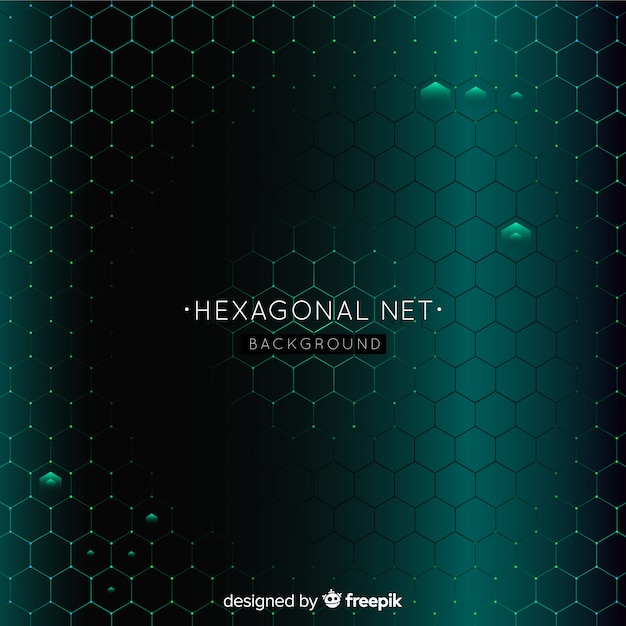 Fondo de red futurista hexagonal