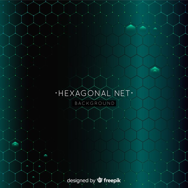 Fondo de red futurista hexagonal