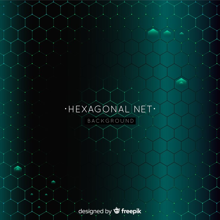 Vector gratuito el fondo de la red hexagonal futura