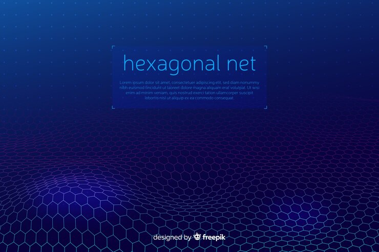 Vector gratuito fondo de la red hexagonal futurista