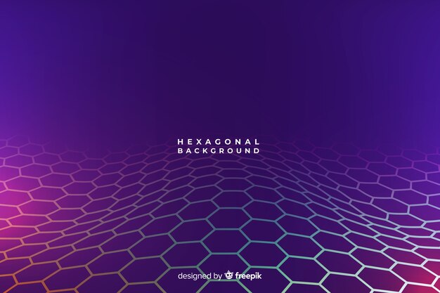 Fondo de la red hexagonal futurista