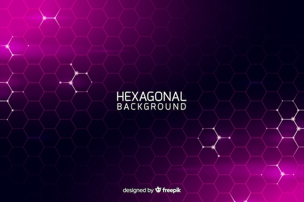 Fondo de la red hexagonal futurista