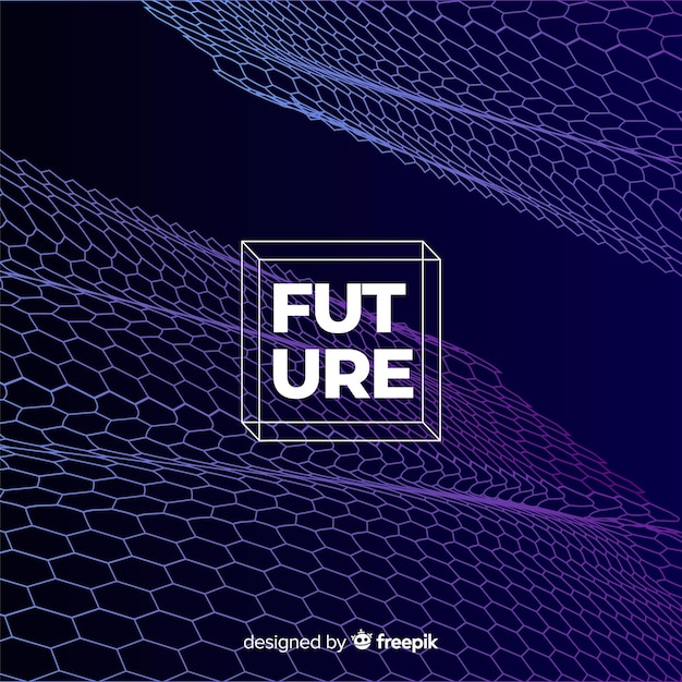 Fondo de la red hexagonal futurista