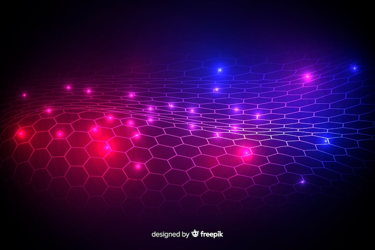 Vector gratuito fondo de la red hexagonal futurista