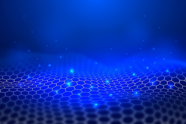 Fondo de la red hexagonal futurista