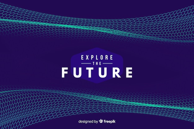 Fondo de la red hexagonal futurista