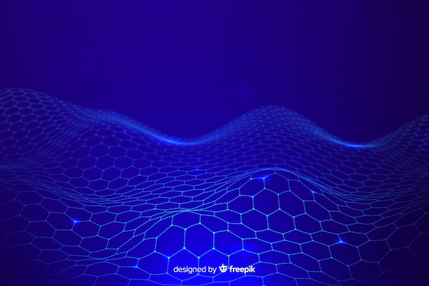 Fondo de la red hexagonal futurista