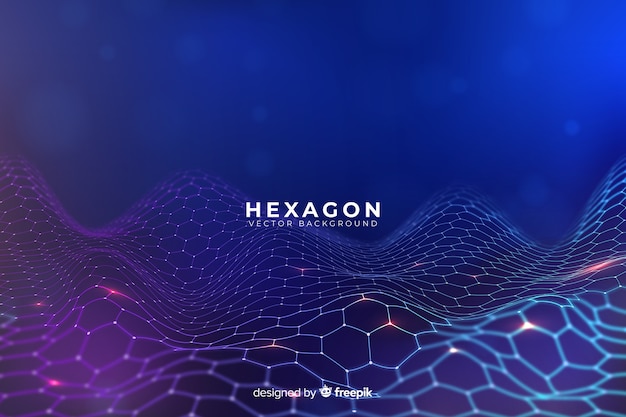 Fondo de la red hexagonal futurista