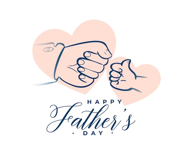 Vector gratuito fondo de redes sociales del día del padre de estilo doodle con lindo corazón de amor