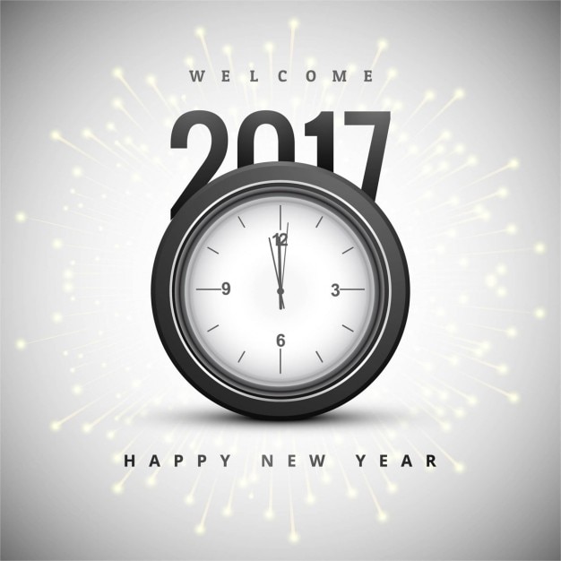 Fondo con un reloj para año nuevo
