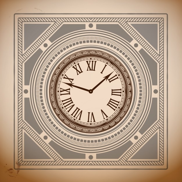 Vector gratuito fondo de reloj vintage