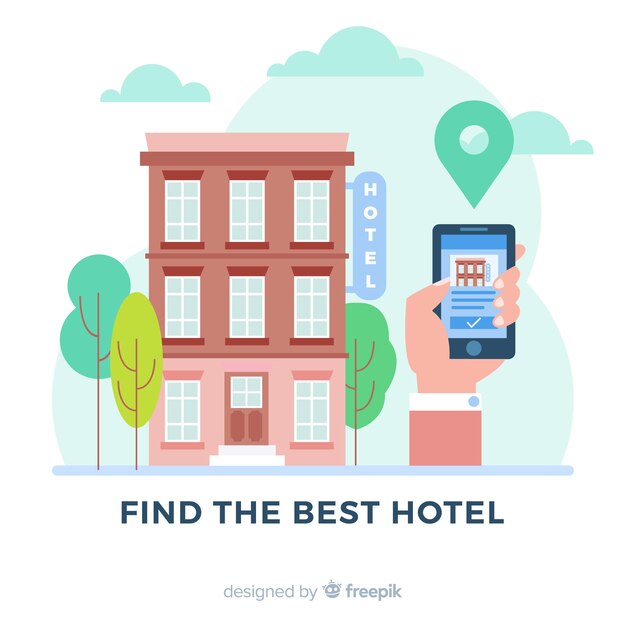 Fondo reserva de hotel plano