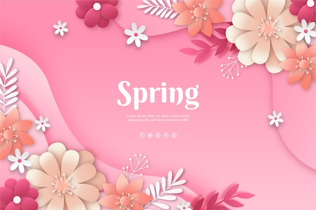 Fondo de resorte de estilo papel
