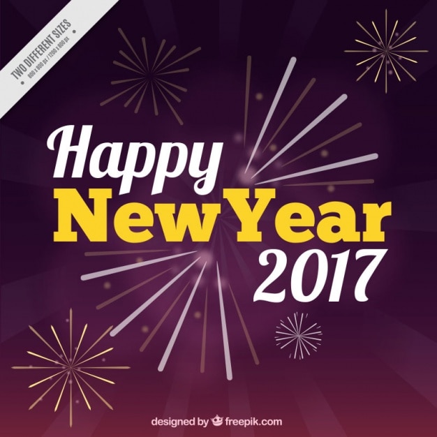 Fondo retro de año nuevo 2017 en estilo vintage 