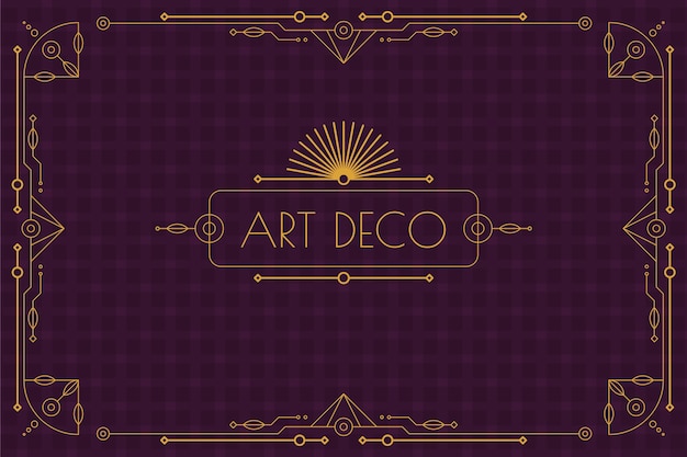 Vector gratuito fondo retro art deco de diseño plano