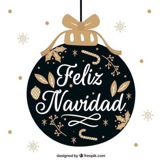 Fondo retro de bonita bola de navidad