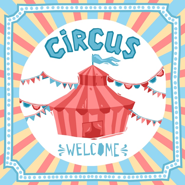 Fondo retro del circo