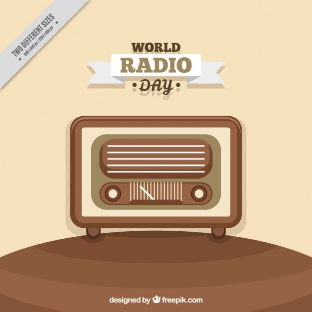 Fondo retro del día mundial de la radio 