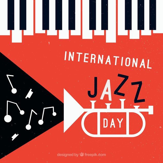 Fondo retro divertido de jazz 