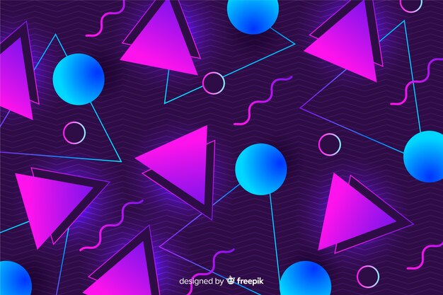 Fondo retro formas geométricas