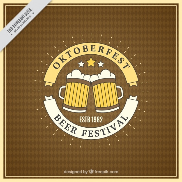 Fondo retro de oktoberfest con brindis