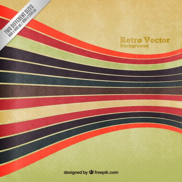 Vector gratuito fondo retro con rayas